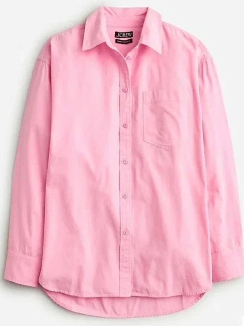 J.Crew Étienne Oversized Button-Up Shirt in Lightweight Oxford Pink XL
